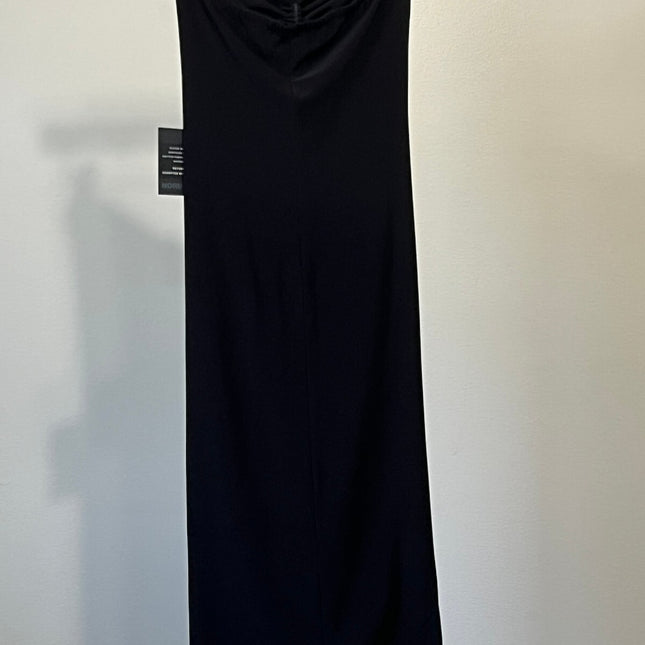 Norma Kamali Womens Ruched Front Mini Dress M Black