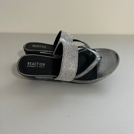 Kenneth Cole Reaction Women's Pepea Platform Wedge Sandals (Pewter) - Size 9.5 M