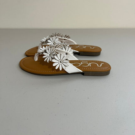 Sugar Women's Finnesse Flat Sandals - White, Silver, Size, 6