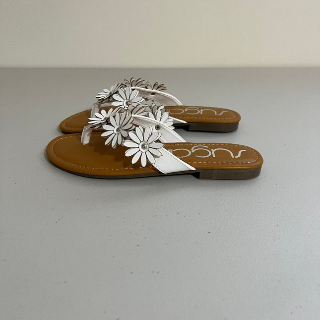 Sugar Women's Finnesse Flat Sandals - White, Silver, Size, 6