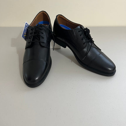 Clarks Men's Malwood Lace Casual Shoes - Black Leather ,Size, 9.5