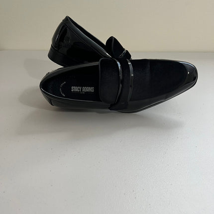 Stacy Adams Shoes Spratley Moc Toe Saddle Slip on Black Size 9