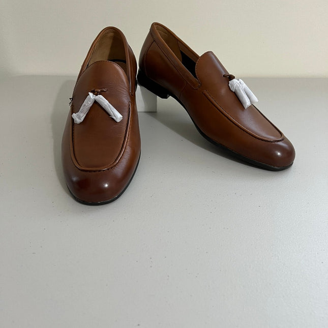Bar Iii Men's Bakerr Leather Tassel Loafer, Tan Leather