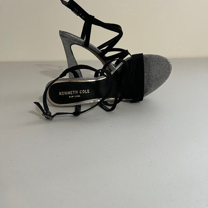 Kenneth Cole New York Womens Metallic Embossed Platform Sandals, 7.5