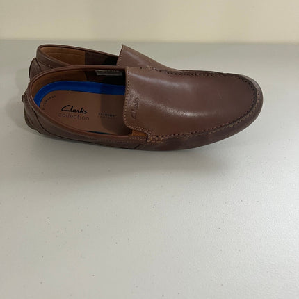 Clarks Markman Plain Men's Shoes Dark Tan Leather : 9 D - Medium