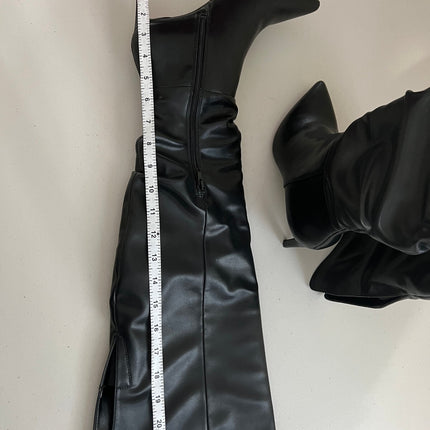 I.N.C. International Concepts Womens Damoni Boots Black Smooth 6M
