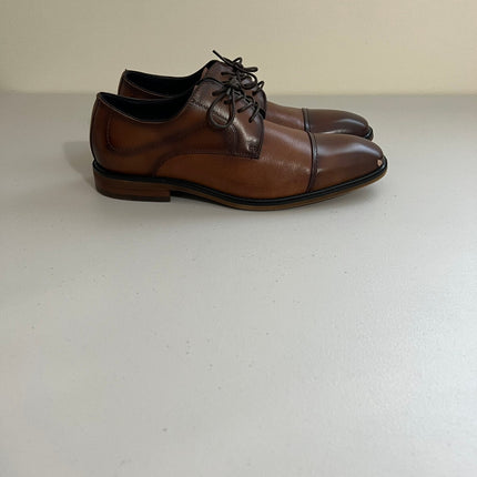 Steve Madden Men's Zane Tonal & Textured Leather Mid Oxford Dress Shoe -