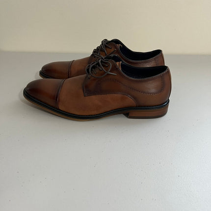 Steve Madden Men's Zane Tonal & Textured Leather Mid Oxford Dress Shoe -