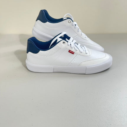 Levi's Men's Munro Faux-Leather Retro Low Top Sneakers - White, Navy