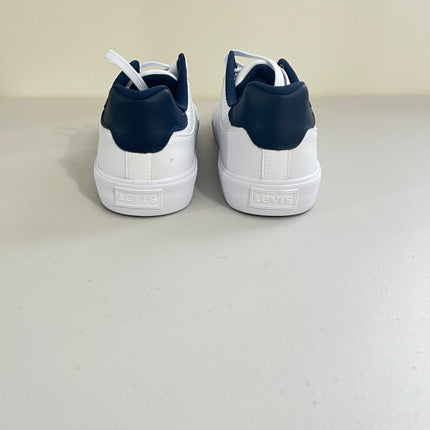 Levi's Men's Munro Faux-Leather Retro Low Top Sneakers - White, Navy