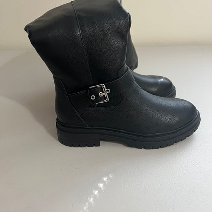 Sun + Stone Women's Omegaa Moto Boots,9.5- Black Sm
