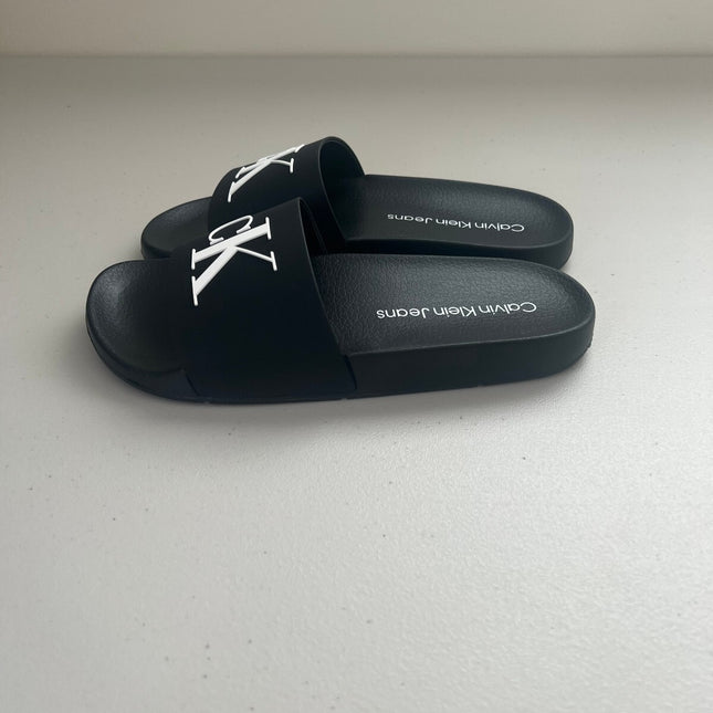 Calvin Klein Women's Arin Logo Beach Slide Sandals - Black ,Size,7