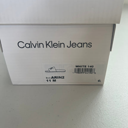 Calvin Klein Women's Arin Logo Beach Slide Sandals - White, Size, 11