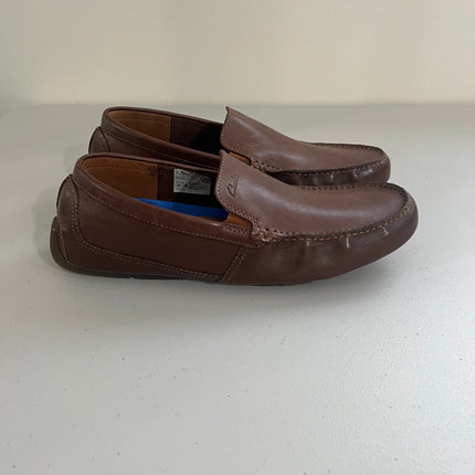 Clarks Markman Plain Men's Shoes Dark Tan Leather : 9 D - Medium