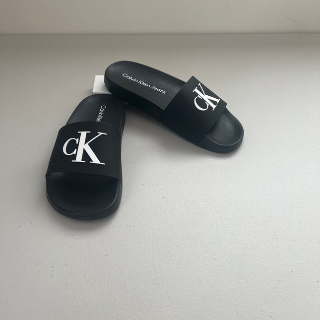 Calvin Klein Women's Arin Logo Beach Slide Sandals - Black ,Size,7