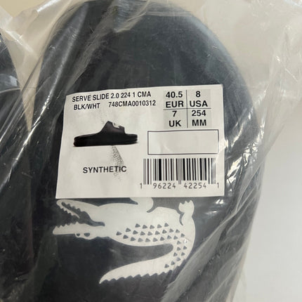Lacoste Men's Serve Slide 2.0 Sandals - Charcoal - Size,8