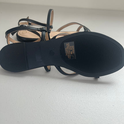 Journee Women's Serissa Flat Sandals, Black, Size, 8