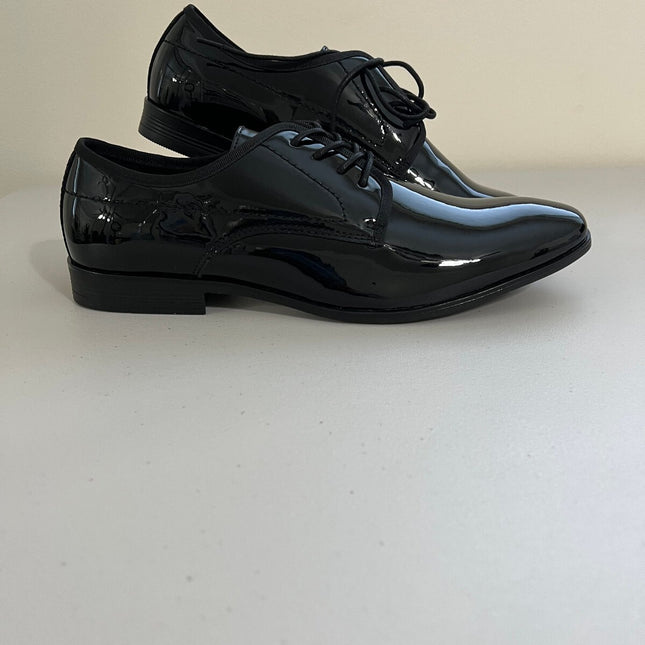 Alfani Men's Warner Patent Lace-up Oxfords, Black