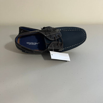Akademiks Men's Marina Lace-up Boat Shoes - Navy, 11
