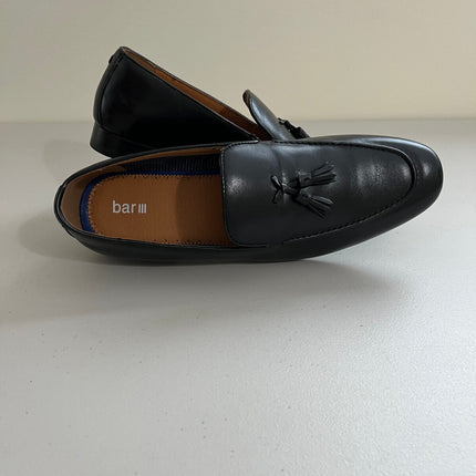 Bar Iii Men's Benjiee Leather Slip-on Tassel Loafers, Black Leather Size , 13