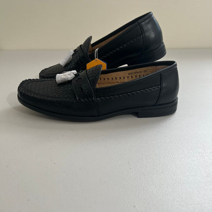 Nunn Bush Strafford Woven Tassel Loafer Men's Black Slip on 12 W