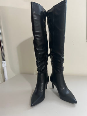 I.N.C. International Concepts Womens Damoni Boots Black Smooth 6M