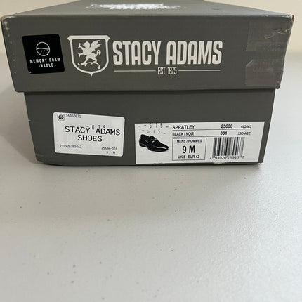 Stacy Adams Shoes Spratley Moc Toe Saddle Slip on Black Size 9