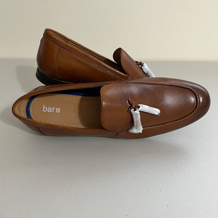 Bar Iii Men's Bakerr Leather Tassel Loafer, Tan Leather
