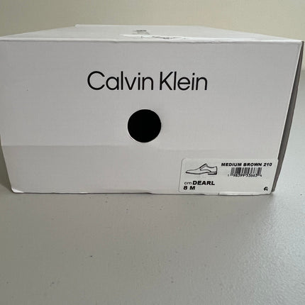 Calvin Klein Dearl Men's Lace up Wing Tip Shoes Medium Brown Leather : 8 M