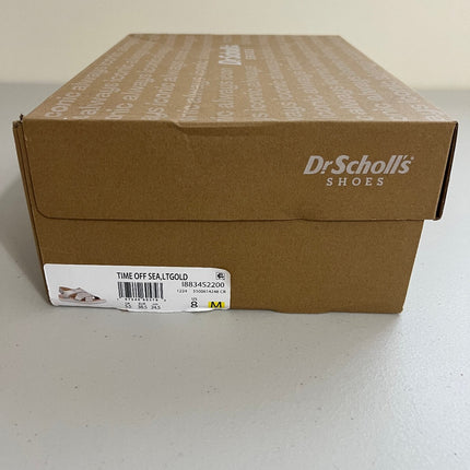 Dr. Scholl S Women S Time Off Sea Wedge Sandal Light Gold 8M
