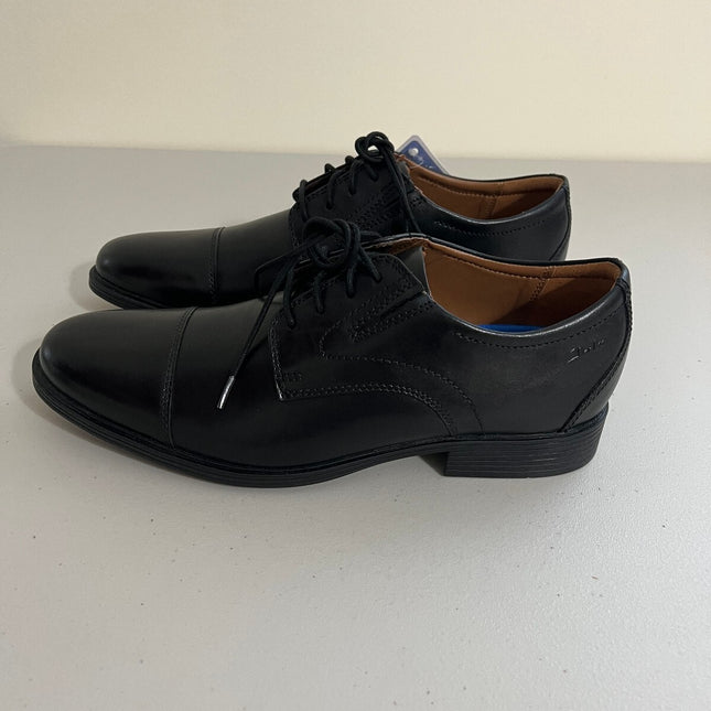 Clarks Men's Malwood Lace Casual Shoes - Black Leather ,Size, 9.5