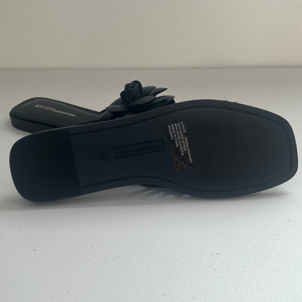 BCBGeneration Women's Masha Flower Slip-on Flat Sandals - Black, Size, 8.5