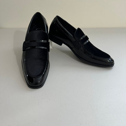 Stacy Adams Shoes Spratley Moc Toe Saddle Slip on Black Size 9