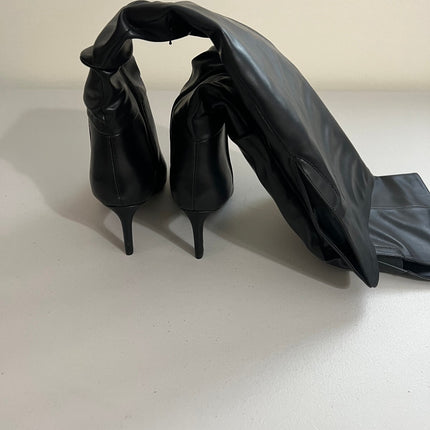 I.N.C. International Concepts Womens Damoni Boots Black Smooth 6M