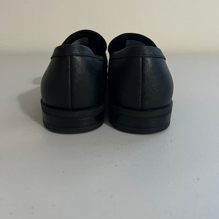 Calvin Klein Men's Malcome Black Saffiano Leather Dress Loafers, 8.5 M