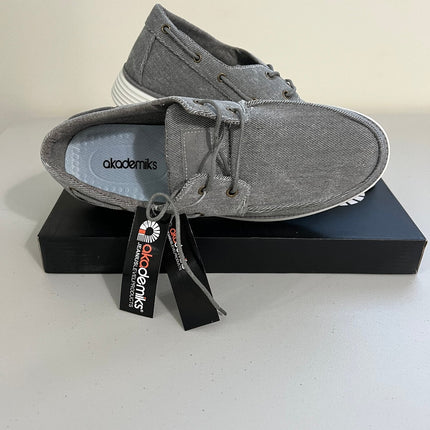 Akademiks Men's Knox Boat Shoes - Grey, Size, 10