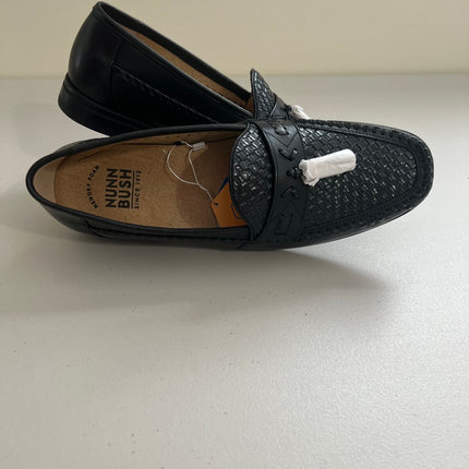 Nunn Bush Strafford Woven Tassel Loafer Men's Black Slip on 12 W
