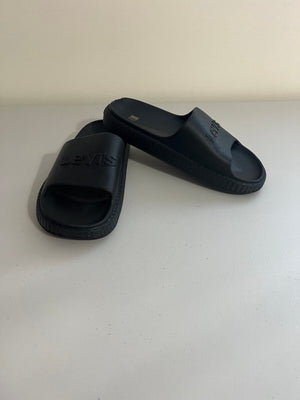 Levi's June Next All-Black Slide Sandals -Size, 10