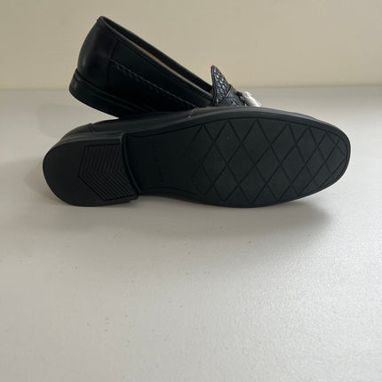 Nunn Bush Strafford Woven Tassel Loafer Men's Black Slip on 12 W