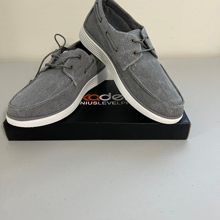 Akademiks Men's Knox Boat Shoes - Grey, Size, 10