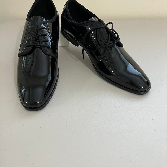 Alfani Men's Warner Patent Lace-up Oxfords, Black
