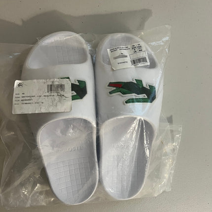 Lacoste Men's Serve Slide 2.0 Sandals - Natural -White -Size,10