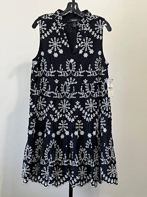 Karen Kane Cotton Eyelet Tiered Mini Dress Size , m