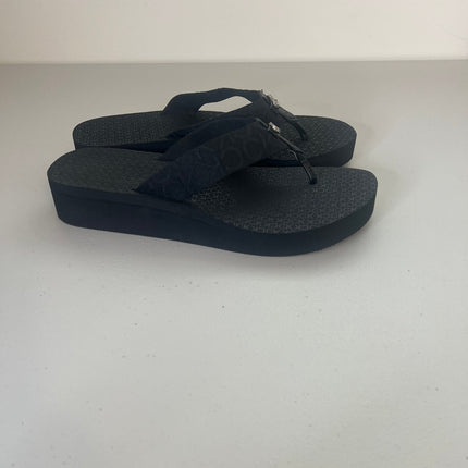 Calvin Klein Women's Meena Logo Platform Flip-Flop Sandals - Black