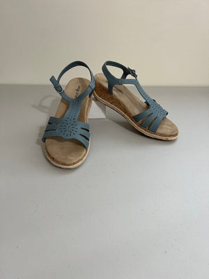 Women's Dorinda Espadrille Wedge by Easy Street in Blue (Size 8 M)