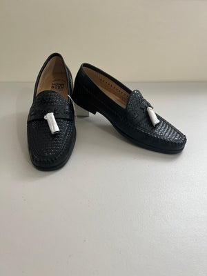 Nunn Bush Strafford Woven Tassel Loafer Men's Black Slip on 12 W
