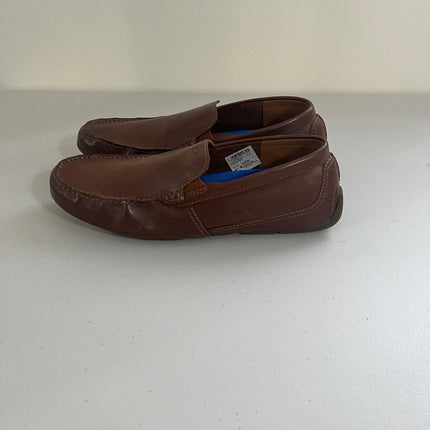 Clarks Markman Plain Men's Shoes Dark Tan Leather : 9 D - Medium