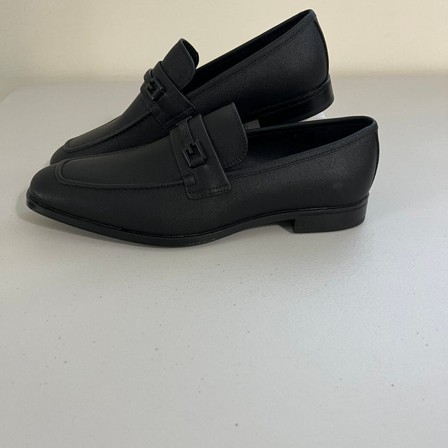Guess Men's Hollas Square Toe Slip-on Dress Loafers - Black ,Size ,9