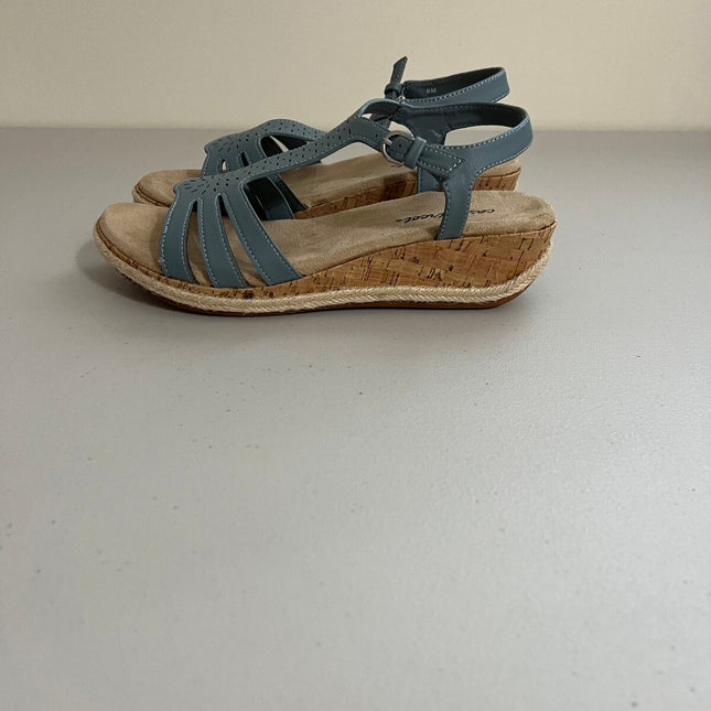 Women's Dorinda Espadrille Wedge by Easy Street in Blue (Size 8 M)