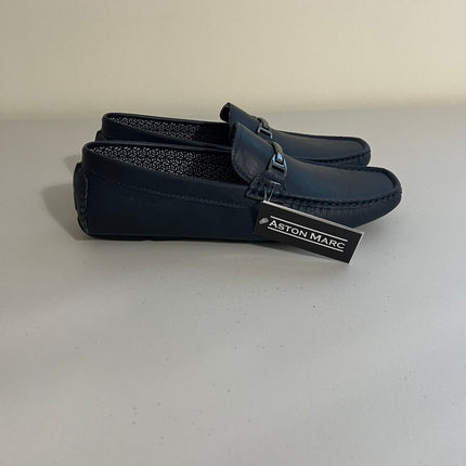 Aston Marc Men's Charter Bit Loafers Navy Blue, Size, 11